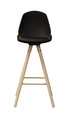 Bar Stool Oslo, wood/black