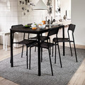 TIPHEDE Rug, flatwoven, grey, white, 155x220 cm