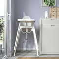ANTILOP Highchair with tray, white/white