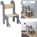 Children's Chair Dino, grey/natural