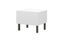 Set of 2 Nightstands Bedside Tables Scalia II 50, matt white, black legs