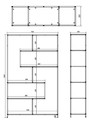 Shelving Unit Bookcase Oxford 4, oak