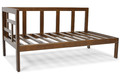 Garden Outdoor Corner Sofa, wood, dark brown, graphite grey