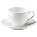 VÄRDERA Coffee cup and saucer, white, 20 cl