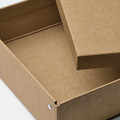 GÄRDESGÅRD Storage box with lid, natural, 25x35x8 cm