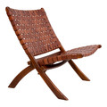 Chair Perugia, leather, brown