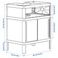 IVÖSJÖN Wash-basin base cabinet, with sliding doors/green, 50x33x57 cm
