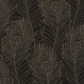 GoodHome Vinyl Wallpaper on Fleece Sedef, black