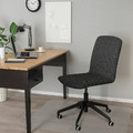 ERFJÄLLET Swivel chair with castors, Gunnared dark grey/black