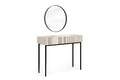 Dressing Table Nicole 100, cashmere/black legs, with Mirror 60, black