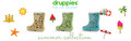 Druppies Rainboots Wellies for Kids Summer Boot Size 22, fresh green