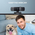 Aukey Webcam Full HD 1080p 30fps Microphones with Noise-cancellation PC-LM7