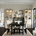HAVSTA Storage combination w glass-doors, grey-beige, 81x47x212 cm