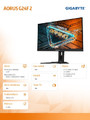 Gigabyte 23.8" Gaming Monitor AORUS G24F 2 1ms HDMI SS IPS