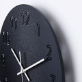 TUNNIS Wall clock, low-voltage/black, 30 cm