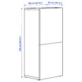 BESTÅ Shelf unit with doors, black-brown/Lappviken black-brown, 60x42x129 cm