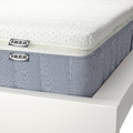VALEVÅG Mattress and mattress pad, firm light blue/Nisseholm white, 90x200 cm