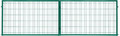 Double Swing Gate Steel 400 x 120 cm / 5 x 20 cm, galvanised, green