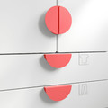 BEGRIPA Handle, light red/half-round, 130 mm, 2 pack