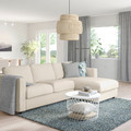 VIMLE 3-seat sofa-bed with chaise longue, Gunnared beige