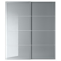 BJÖRNÖYA Pair of sliding doors, grey tinted effect, 200x236 cm