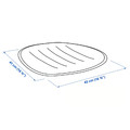 PYNTEN Seat pad, dark grey, 41x43 cm