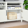 BESTÅ TV bench with doors, white, Sutterviken/Kabbarp white, 120x42x74 cm