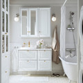 TÄNNFORSEN Wall cabinet with door, white, 40x15x95 cm