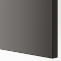 FORSAND Door with hinges, dark grey, 25x195 cm