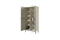 High Cabinet Display Cabinet Nicole, cashmere, black legs