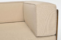 Outdoor Wooden 2-seat Sofa EDEN, dark brown/beige