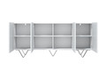 Four-Door Cabinet Scalia 190cm, matt white/black legs