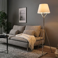BLÄNKFYR Floor lamp, nickel-plated