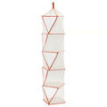 TIGERFINK Storage with 5 compartments, beige/orange