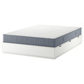 NORDLI Bed frame with storage and mattress, white/Valevåg extra firm, 140x200 cm