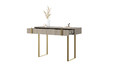 Modern Console Table Dresser Dressing Table Verica, biscuit oak/gold legs