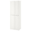 SMÅSTAD / PLATSA Wardrobe, white with frame/with 2 clothes rails, 60x42x181 cm