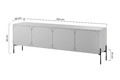 Four-Door TV Cabinet Sonatia 200, cashmere