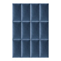 Upholstered Wall Panel Rectangle Stegu Mollis 30x15cm, navy blue