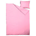 PILTANDVINGE Duvet cover and pillowcase, light pink, 150x200/50x60 cm