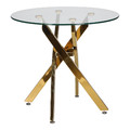 Coffee Table Amber 60cm, transparent/gold