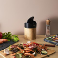 Mini Bamboo Wood Bin, black