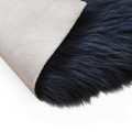 GoodHome Rug Faux Fur 60 x 90 cm, dark blue