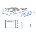 NORDLI Bed frame with storage and mattress, white/Valevåg extra firm, 140x200 cm