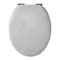 GoodHome Soft-close Toilet Seat Pilica MDF, concrete-effect