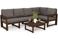 Outdoor Corner Furniture Set MALTA, dark brown/graphite