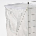 JOSTEIN Bag with stand, white/transparent in/outdoor, 60x40x74 cm