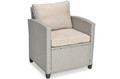 Garden Corner Sofa with Armchair & Coffee Table, grey