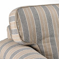 EKTORP 3-seat sofa with chaise longue, Karlshov beige/multicolour