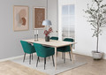 Upholstered Chair Emilia Velvet, bottle green/black